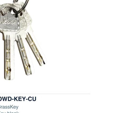 OWD-KEY-CU colour swatch — Cylinders & Keys