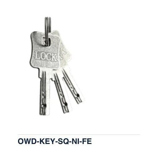 OWD-KEY-SQ-NI-FE colour swatch — Cylinders & Keys