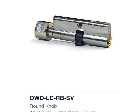 OWD-LC-RB-SV colour swatch — Cylinders & Keys