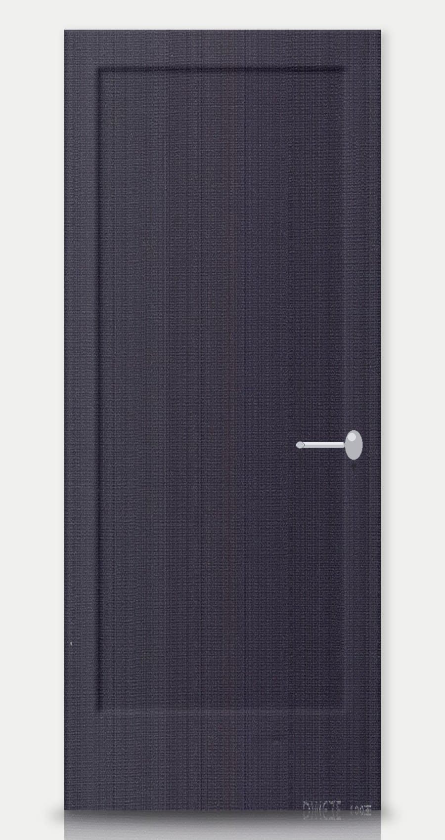 Smoked Ash applied on a WPC door — real-door preview