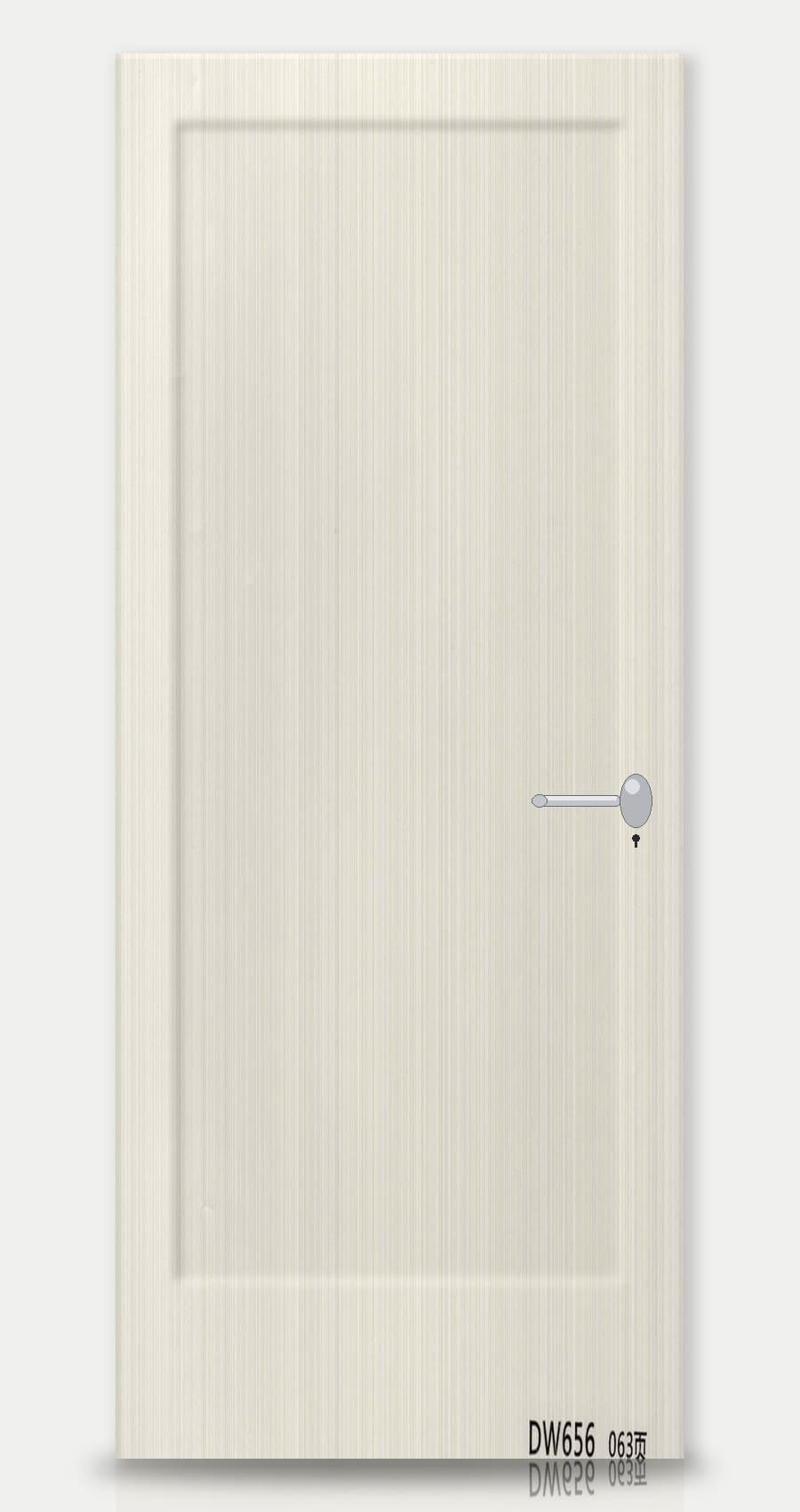 Buff Oak applied on a WPC door — real-door preview