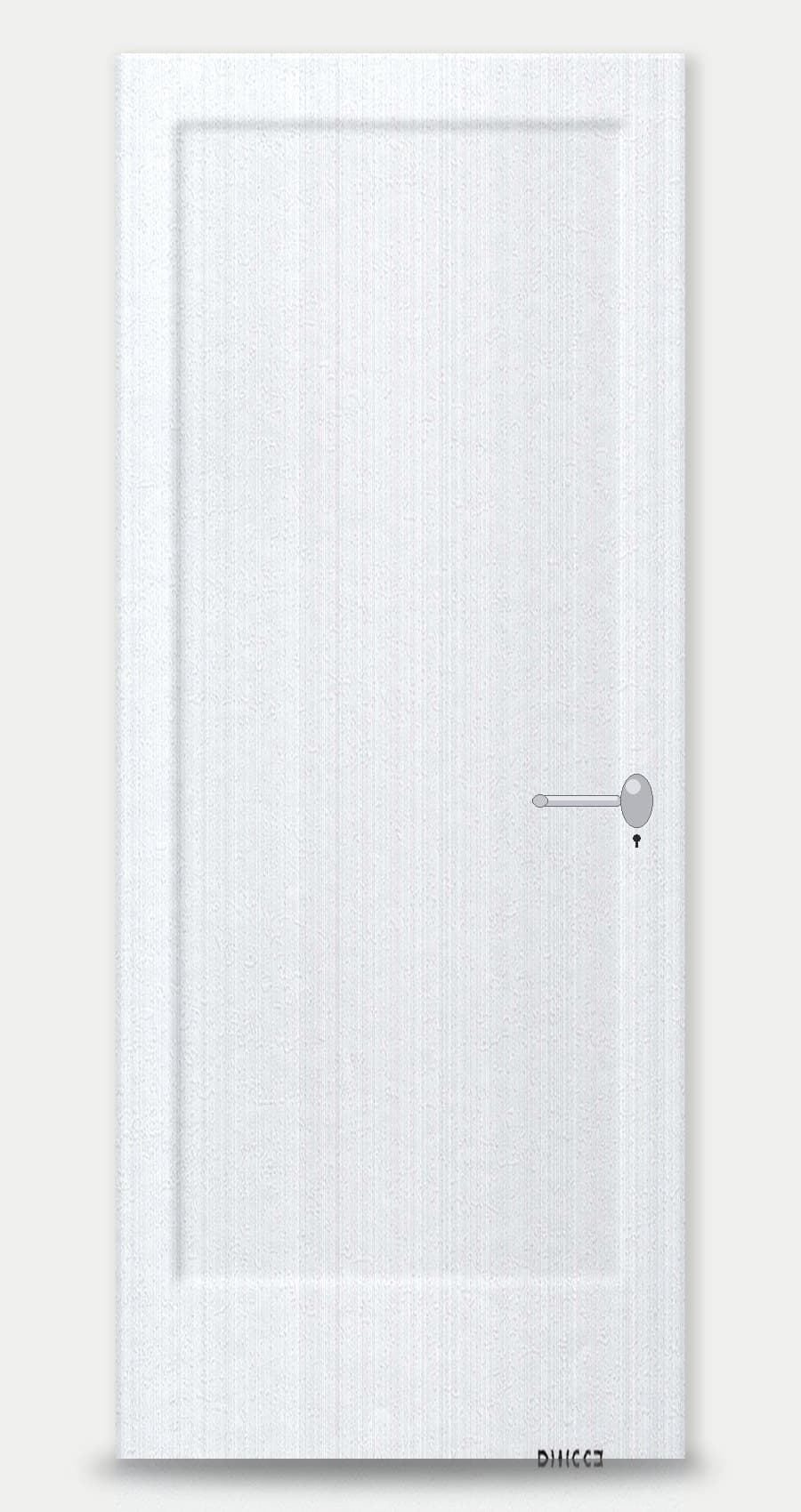 Lime Oak applied on a WPC door — real-door preview