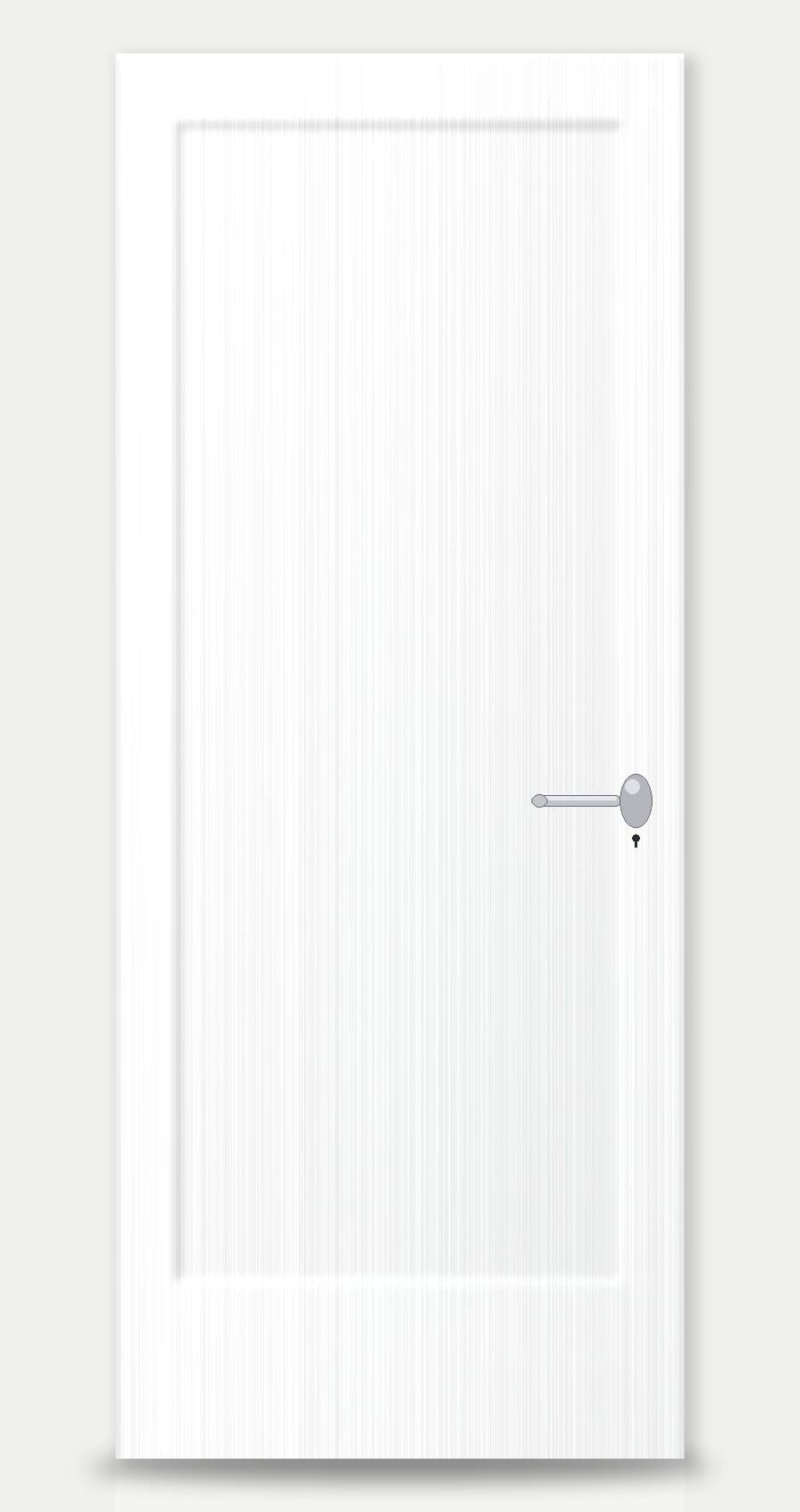 Sandwash Oak applied on a WPC door — real-door preview