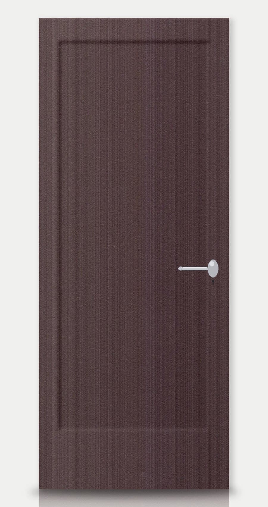 Cherry applied on a WPC door — real-door preview