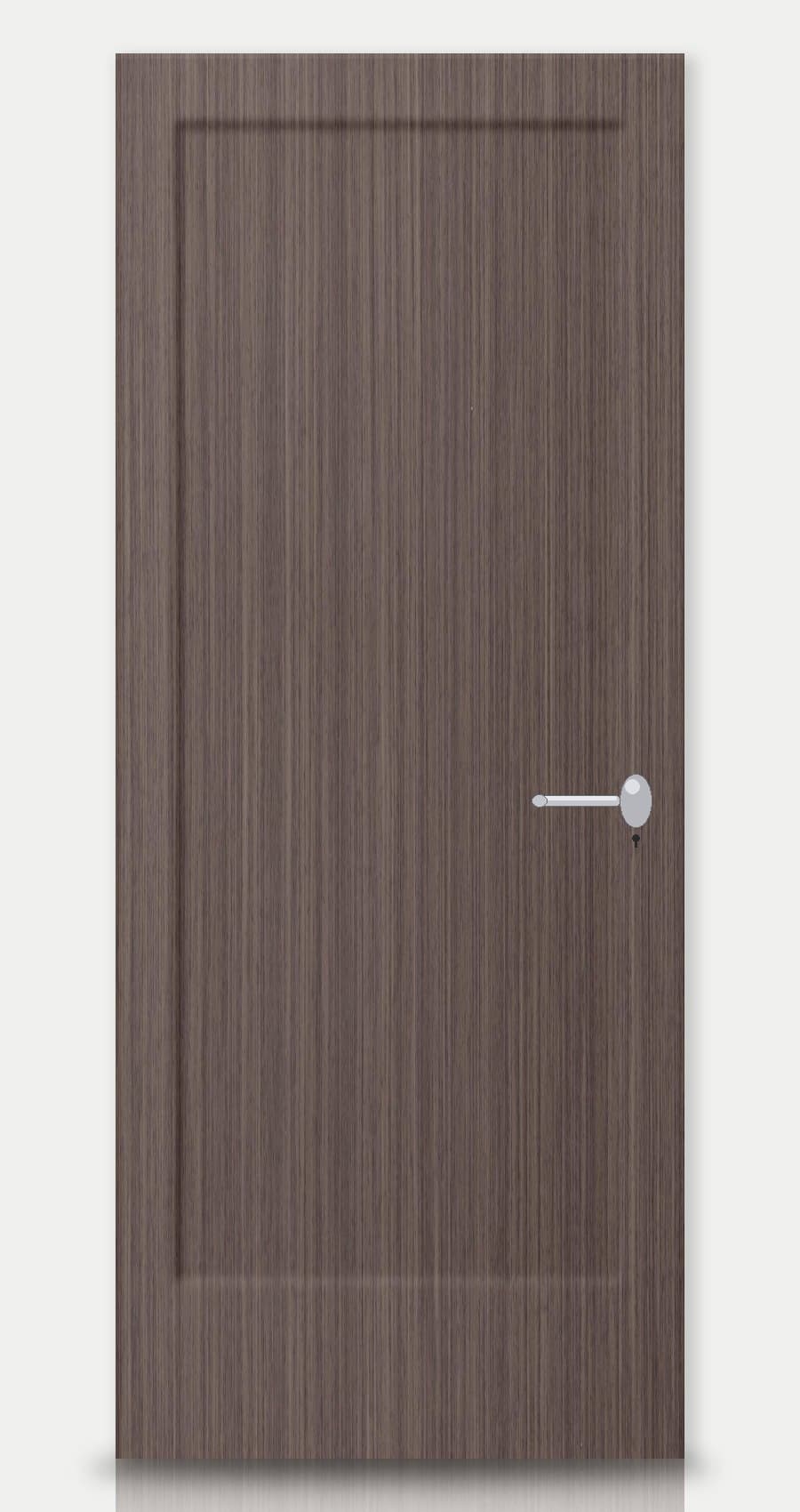 Vintage Oak applied on a WPC door — real-door preview