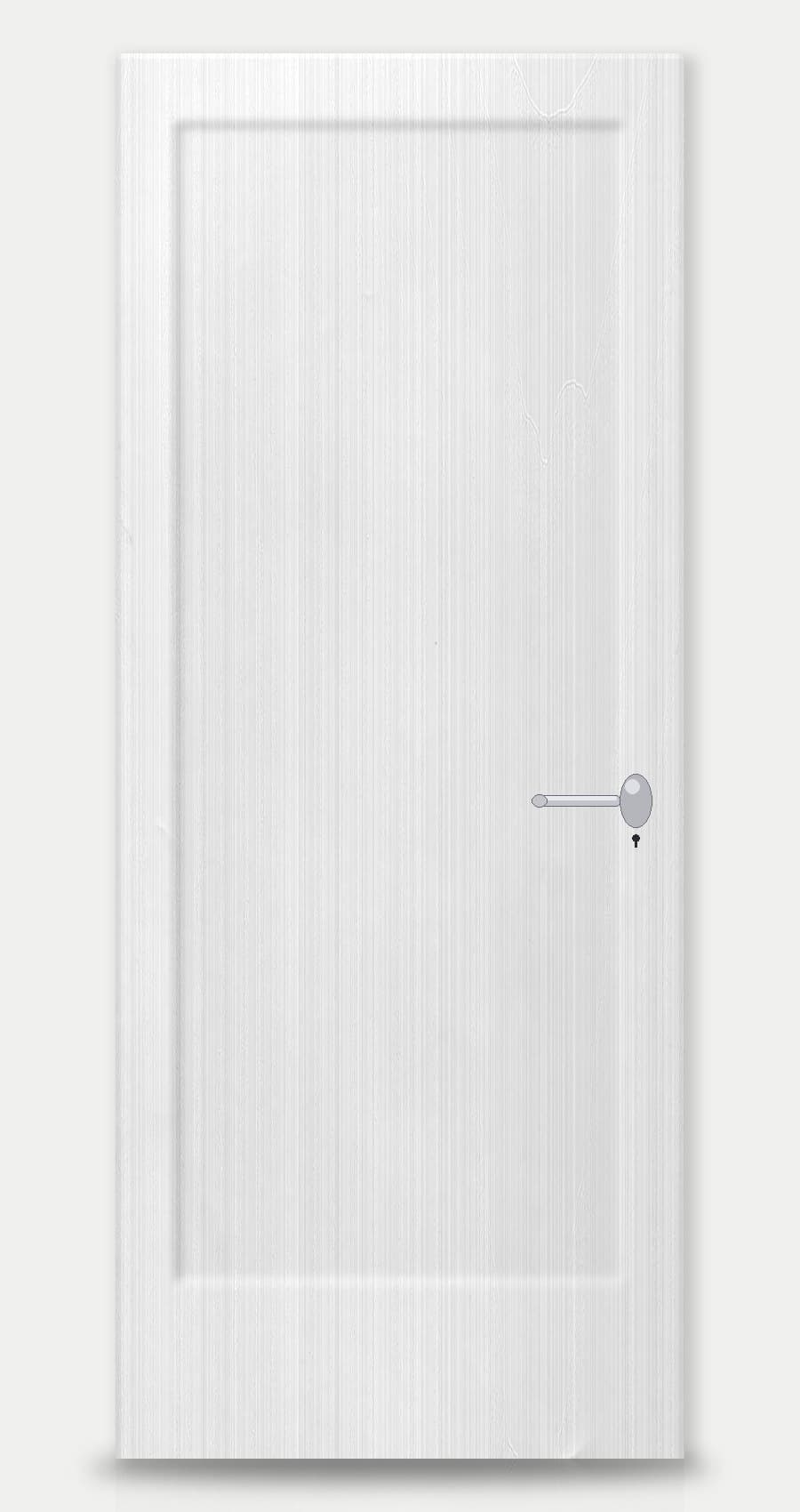 Cream White applied on a WPC door — real-door preview