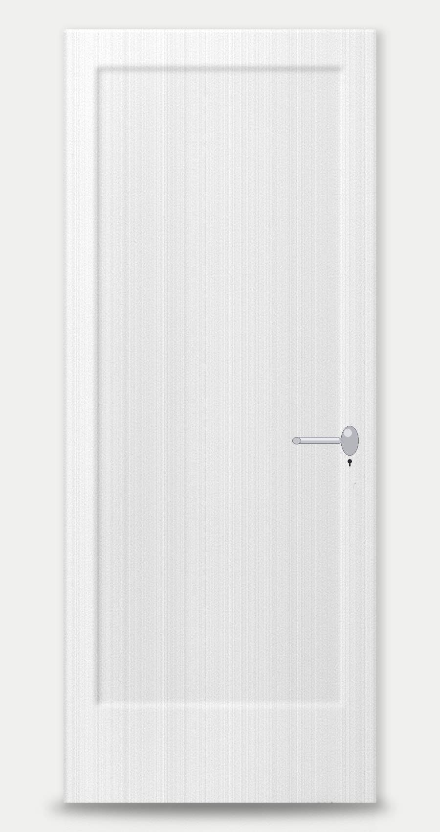 Ivory applied on a WPC door — real-door preview