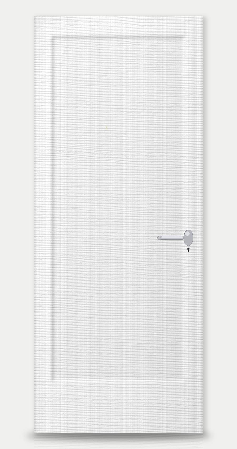 Bone White applied on a WPC door — real-door preview