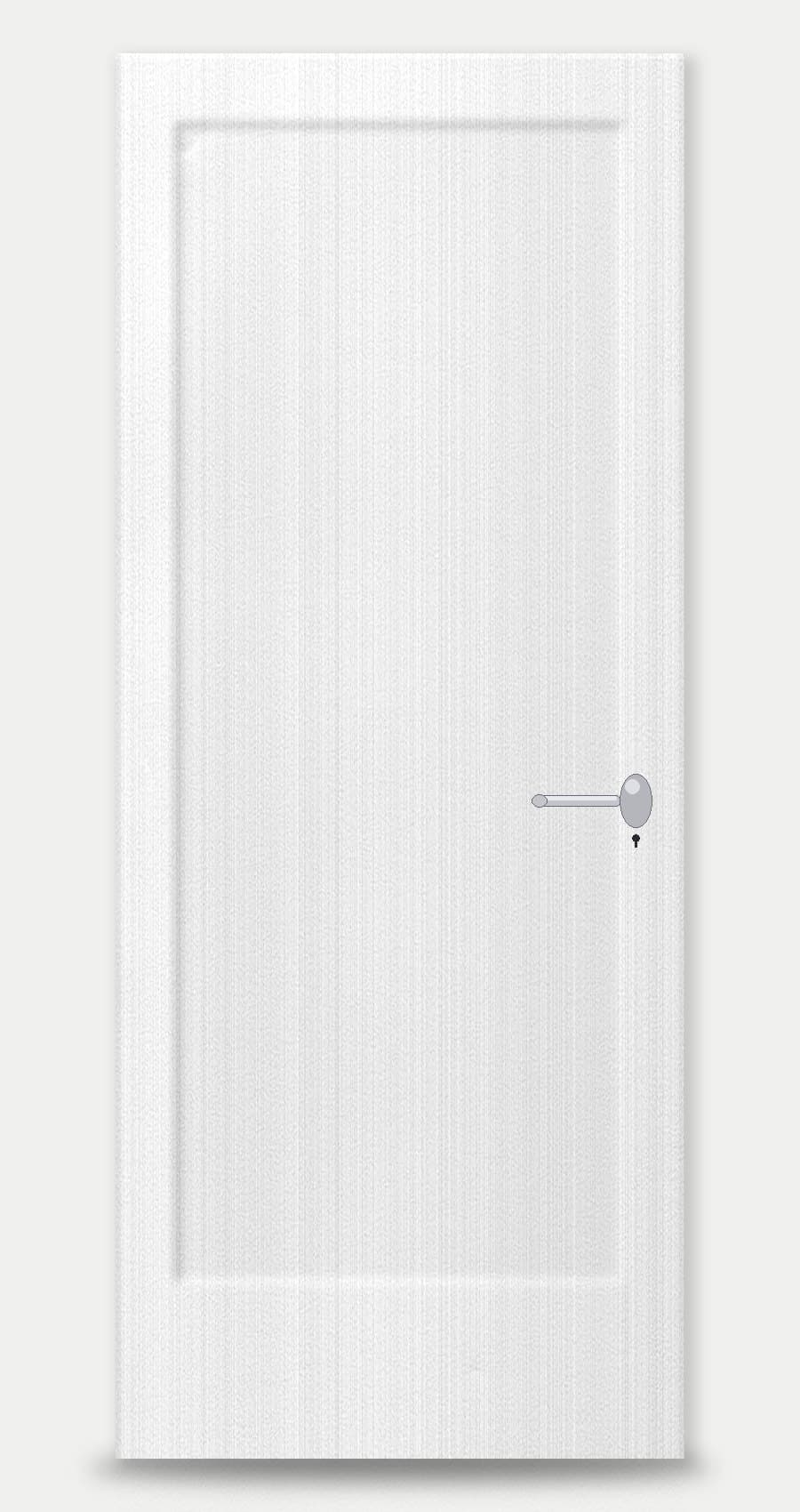 Alabaster applied on a WPC door — real-door preview