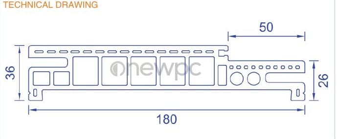 OWG180/36A-50 technical drawing - cross-sectional schematic with millimetre dimensions
