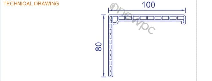 OWL100/12-80 technical drawing - cross-sectional schematic with millimetre dimensions